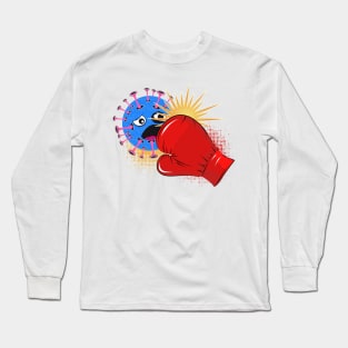 Boxing glove with Corona Virus Long Sleeve T-Shirt